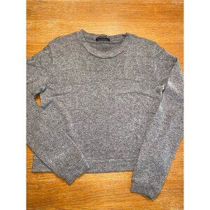 Brandy Melville Heather Gray Knit Long-Sleeve Sweater Top